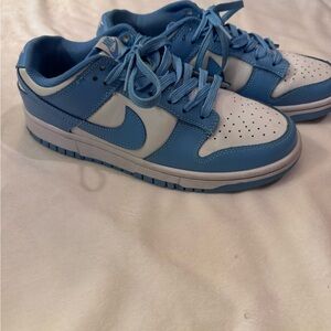 Nike Sky Blue and White Low-Top Sneakers